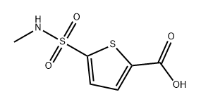 2-Thiophenecarboxylic acid, 5-[(methylamino)sulfonyl]- Struktur