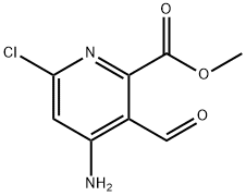 2-Pyridinecarboxylic acid, 4-amino-6-chloro-3-formyl-, methyl ester 结构式