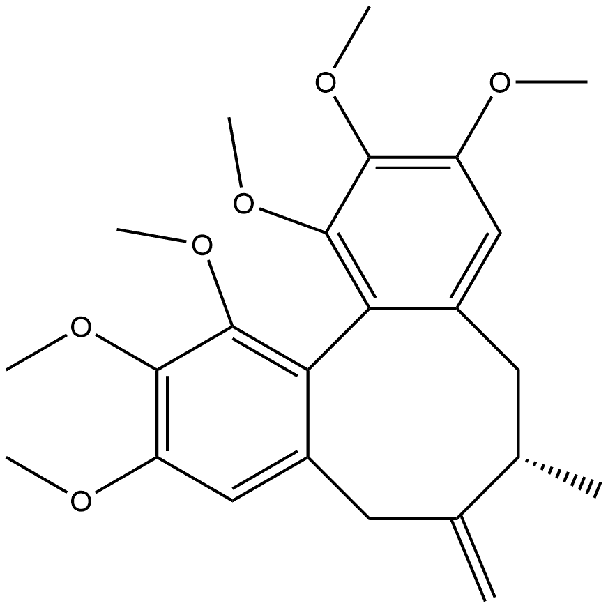Dibenzo[a,c]cyclooctene, 5,6,7,8-tetrahydro-1,2,3,10,11,12-hexamethoxy-6-methyl-7-methylene-, (6S,12aS)- (9CI)|7(18)-脱水五味子醇甲