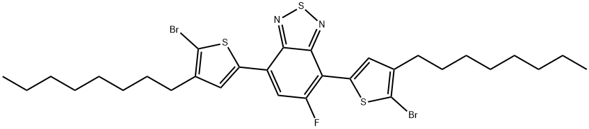 4,7-bis(5-bromo-4-octylthiophen-2-yl)-5-fluorobenzo[c][1,2,5]thiadiazole Struktur