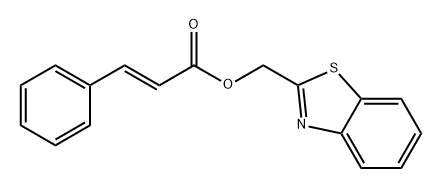 苯并[D]噻唑-2-基甲基 肉桂酸酯,1351474-54-8,结构式