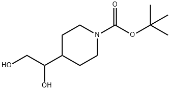 tert-butyl 4-(1,2-dihydroxyethyl)piperidine-1-carboxylate 结构式
