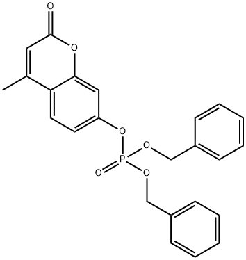 Phosphoric acid, 4-methyl-2-oxo-2H-1-benzopyran-7-yl bis(phenylmethyl) ester 结构式