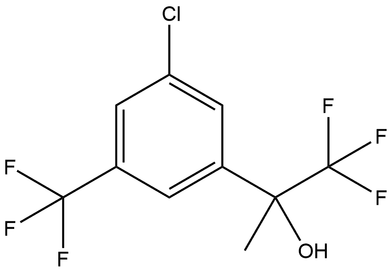 3-Chloro-α-methyl-α,5-bis(trifluoromethyl)benzenemethanol Structure