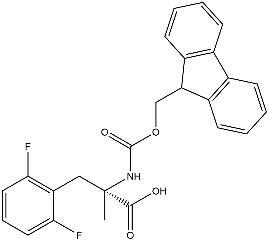 3-(2,6-difluorophenyl)-2-({[(9H-fluoren-9-yl)methoxy]carbonyl}amino)-2-Methylpropanoic acid Structure