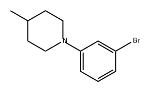 Piperidine, 1-(3-bromophenyl)-4-methyl- 结构式