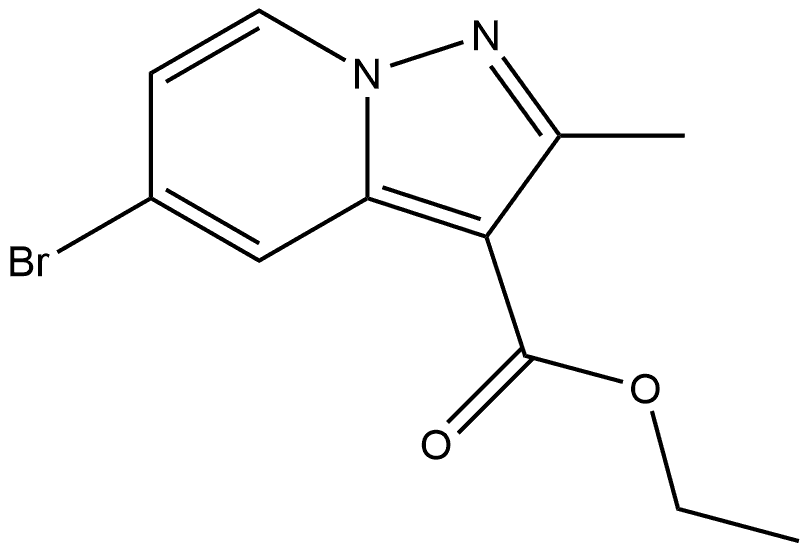 Ethyl 5-bromo-2-methylpyrazolo[1,5-a]pyridine-3-carboxylate 结构式