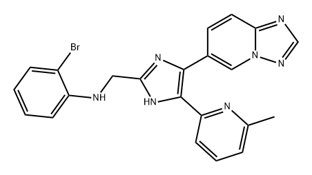 1H-Imidazole-2-methanamine, N-(2-bromophenyl)-5-(6-methyl-2-pyridinyl)-4-[1,2,4]triazolo[1,5-a]pyridin-6-yl- Structure