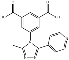 1,3-Benzenedicarboxylic acid, 5-[3-methyl-5-(4-pyridinyl)-4H-1,2,4-triazol-4-yl]- Struktur