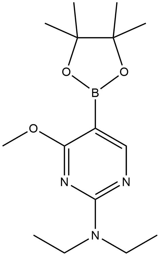 N,N-Diethyl-4-methoxy-5-(4,4,5,5-tetramethyl-1,3,2-dioxaborolan-2-yl)-2-pyrim... 结构式