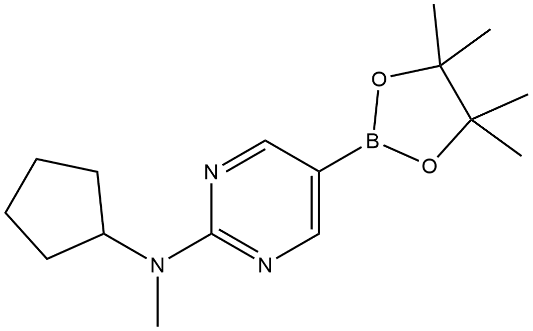 N-Cyclopentyl-N-methyl-5-(4,4,5,5-tetramethyl-1,3,2-dioxaborolan-2-yl)-2-pyri... 结构式