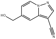 Pyrazolo[1,5-a]pyridine-3-carbonitrile, 5-(hydroxymethyl)- Structure