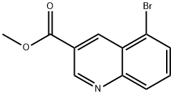3-Quinolinecarboxylic acid, 5-bromo-, methyl ester Struktur