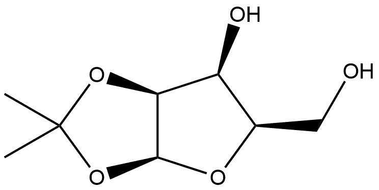 β-D-Lyxofuranose, 1,2-O-(1-methylethylidene)- 化学構造式