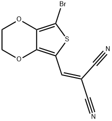 2-((7-溴-2,3-二氢噻吩并[3,4-B][1,4]二氧杂环己烯-5-基)亚甲基)丙二腈,1352994-74-1,结构式