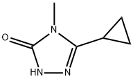 3-cyclopropyl-4-methyl-4,5-dihydro-1H-1,2,4-triazol-5-one 化学構造式