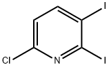 Pyridine, 6-chloro-2,3-diiodo- 化学構造式