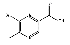 2-Pyrazinecarboxylic acid, 6-bromo-5-methyl- Structure