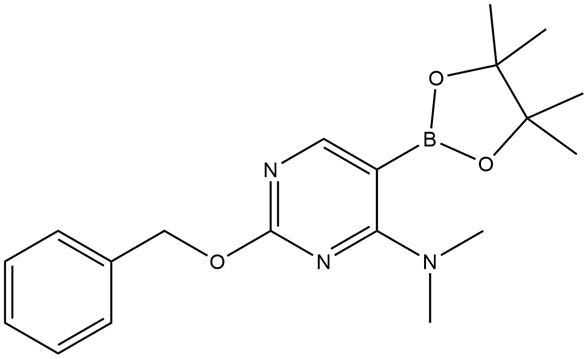 N,N-Dimethyl-2-(phenylmethoxy)-5-(4,4,5,5-tetramethyl-1,3,2-dioxaborolan-2-yl... 结构式