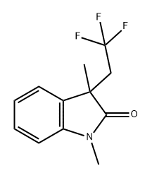 2H-Indol-2-one, 1,3-dihydro-1,3-dimethyl-3-(2,2,2-trifluoroethyl)- Struktur