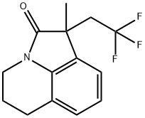 4H-Pyrrolo[3,2,1-ij]quinolin-2(1H)-one, 5,6-dihydro-1-methyl-1-(2,2,2-trifluoroethyl)- Structure