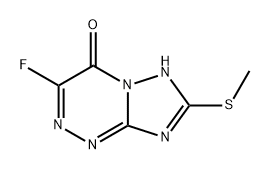 3-氟-7-(甲硫基)-[1,2,4]三唑[5,1-C][1,2,4]三嗪-4(8H)-酮, 1353761-16-6, 结构式