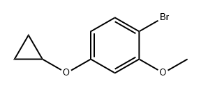 Benzene, 1-bromo-4-(cyclopropyloxy)-2-methoxy- 化学構造式