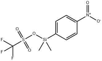 Methanesulfonic acid, 1,1,1-trifluoro-, dimethyl(4-nitrophenyl)silyl ester Structure