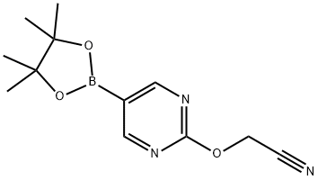 Acetonitrile, 2-[[5-(4,4,5,5-tetramethyl-1,3,2-dioxaborolan-2-yl)-2-pyrimidinyl]oxy]- Structure