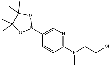 Ethanol, 2-[methyl[5-(4,4,5,5-tetramethyl-1,3,2-dioxaborolan-2-yl)-2-pyridinyl]amino]- Structure