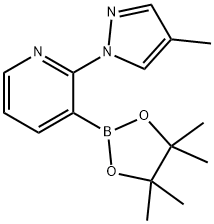 Pyridine, 2-(4-methyl-1H-pyrazol-1-yl)-3-(4,4,5,5-tetramethyl-1,3,2-dioxaborolan-2-yl)- 化学構造式