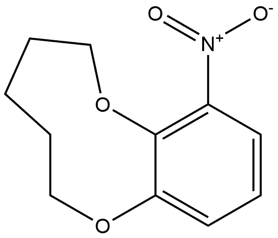 8-nitro-3,4,5,6-tetrahydro-2h-benzodioxonin Struktur