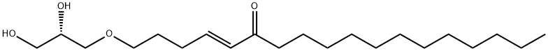 4-Octadecen-6-one, 1-[(2S)-2,3-dihydroxypropoxy]-, (4E)- 化学構造式