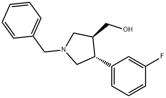 [(3S,4R)-1-Benzyl-4-(3-fluorophenyl)pyrrolidin-3-yl]methanol Structure