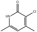 2(1H)-Pyridinone, 3-chloro-4,6-dimethyl- 化学構造式