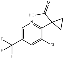 Cyclopropanecarboxylic acid, 1-[3-chloro-5-(trifluoromethyl)-2-pyridinyl]- Structure