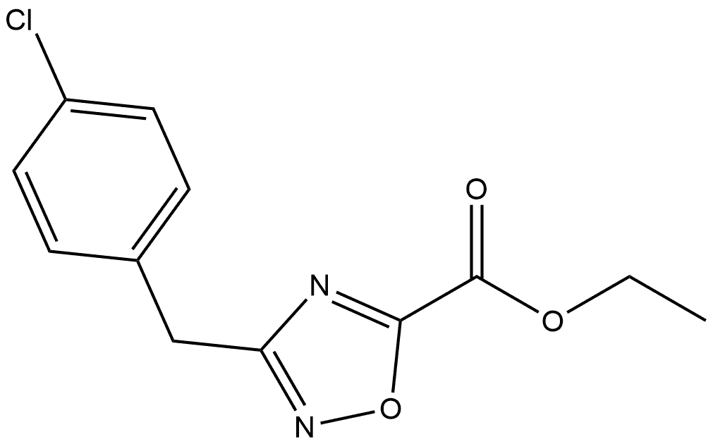 3-(4-氯苄基)-1,2,4-噁二唑-5-甲酸乙酯,1354760-62-5,结构式