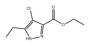 4-氯-5-乙基-1H-吡唑-3-甲酸乙酯,1354895-81-0,结构式