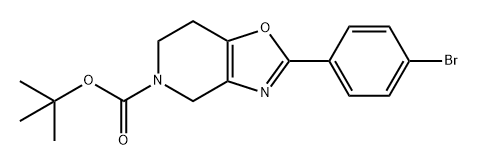 Oxazolo[4,5-c]pyridine-5(4H)-carboxylic acid, 2-(4-bromophenyl)-6,7-dihydro-, 1,1-dimethylethyl ester Struktur