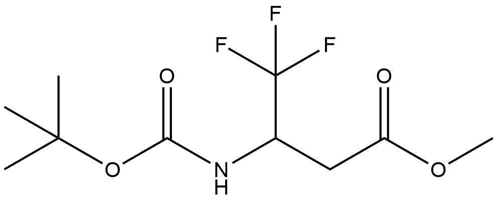methyl 3-((tert-butoxycarbonyl)amino)-4,4,4-trifluorobutanoate 结构式
