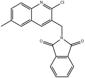 1H-Isoindole-1,3(2H)-dione, 2-[(2-chloro-6-methyl-3-quinolinyl)methyl]- Structure