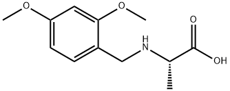 N-(tert-butoxycarbonyl)-N-(2,4-dimethoxybenzyl)-L-alanine 结构式