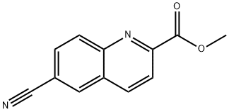 2-Quinolinecarboxylic acid, 6-cyano-, methyl ester Struktur