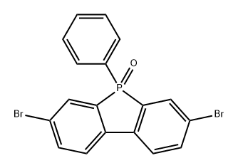 3,7-dibromo-5-phenyl-5H-benzo[b]phosphindole-5-oxide 化学構造式