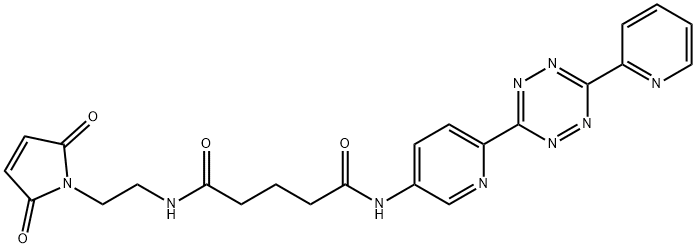 N1-(2-(2,5-dioxo-2,5-dihydro-1H-pyrrol-1-yl)ethyl)-N5-(6-(6-(pyridin-2-yl)-1,2,4,5-tetrazin-3-yl)pyridin-3-yl)glutaramide Structure