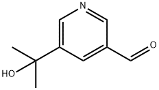 3-Pyridinecarboxaldehyde, 5-(1-hydroxy-1-methylethyl)- 化学構造式