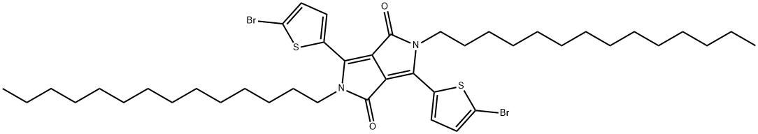3,6-bis(5-bromothiophene-2-yl)-2,5-ditetradecylpyrrolo[3,4-c]pyrrole-1,4(2H,5H)-dione Structure