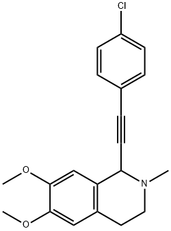 Isoquinoline, 1-[2-(4-chlorophenyl)ethynyl]-1,2,3,4-tetrahydro-6,7-dimethoxy-2-methyl-