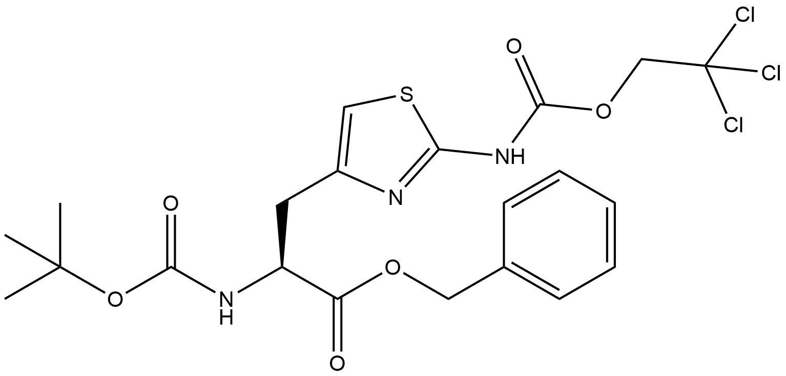 4-Thiazolepropanoic acid, α-[[(1,1-dimethylethoxy)carbonyl]amino]-2-[[(2,2,2-trichloroethoxy)carbonyl]amino]-, phenylmethyl ester, (S)- (9CI)