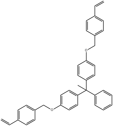 Benzene, 1,1'-(1-phenylethylidene)bis[4-[(4-ethenylphenyl)methoxy]- Structure